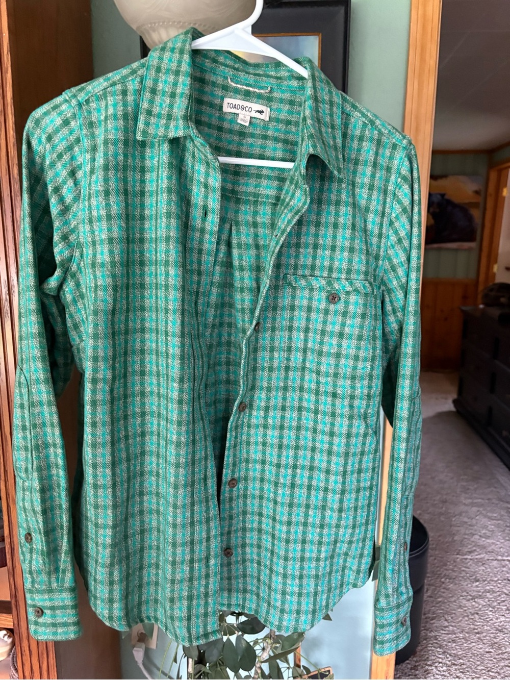 Toad&Co Mint Green Plaid Shirt